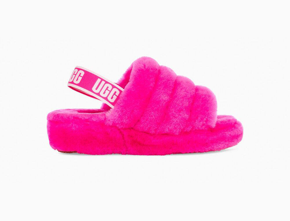 UGG Fluff Yeah Slide Női Papucs - Rózsaszín, 1348CU